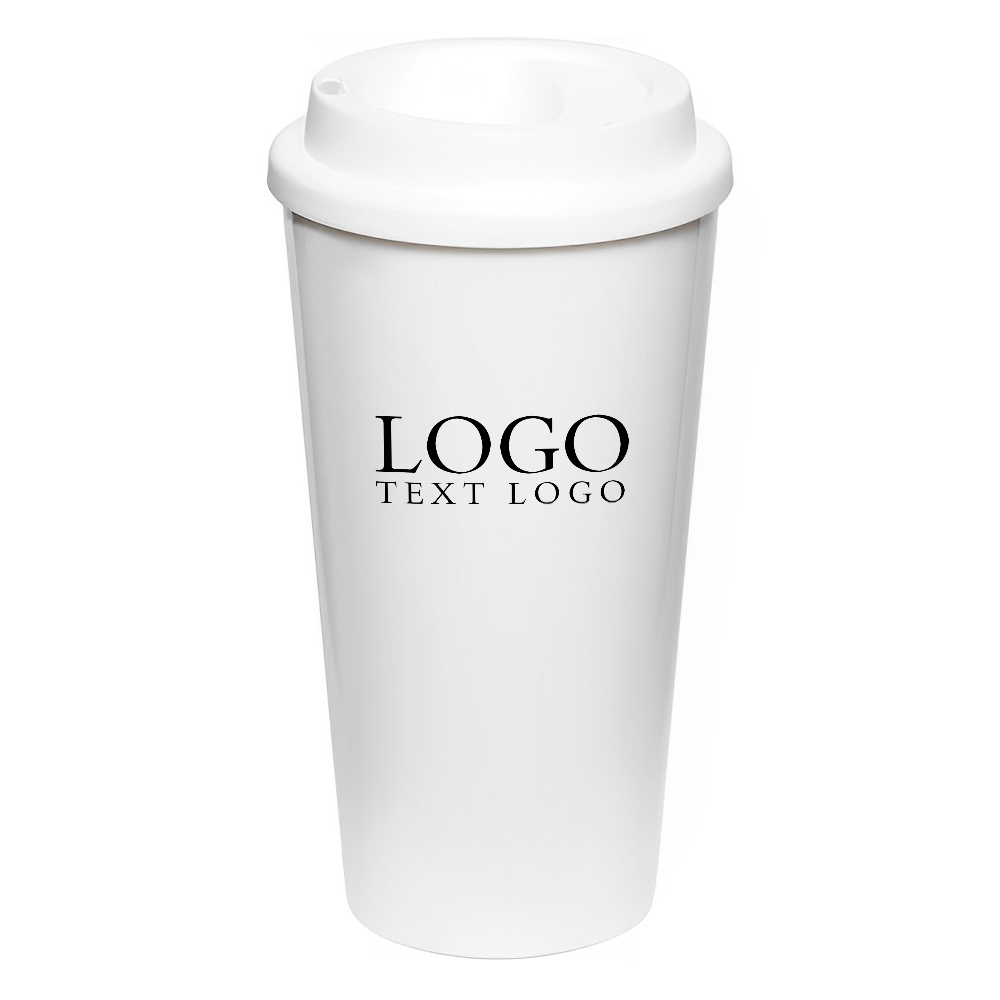Advertising 16 oz 2GoCup Custom Plastic Tumbler White With Logo