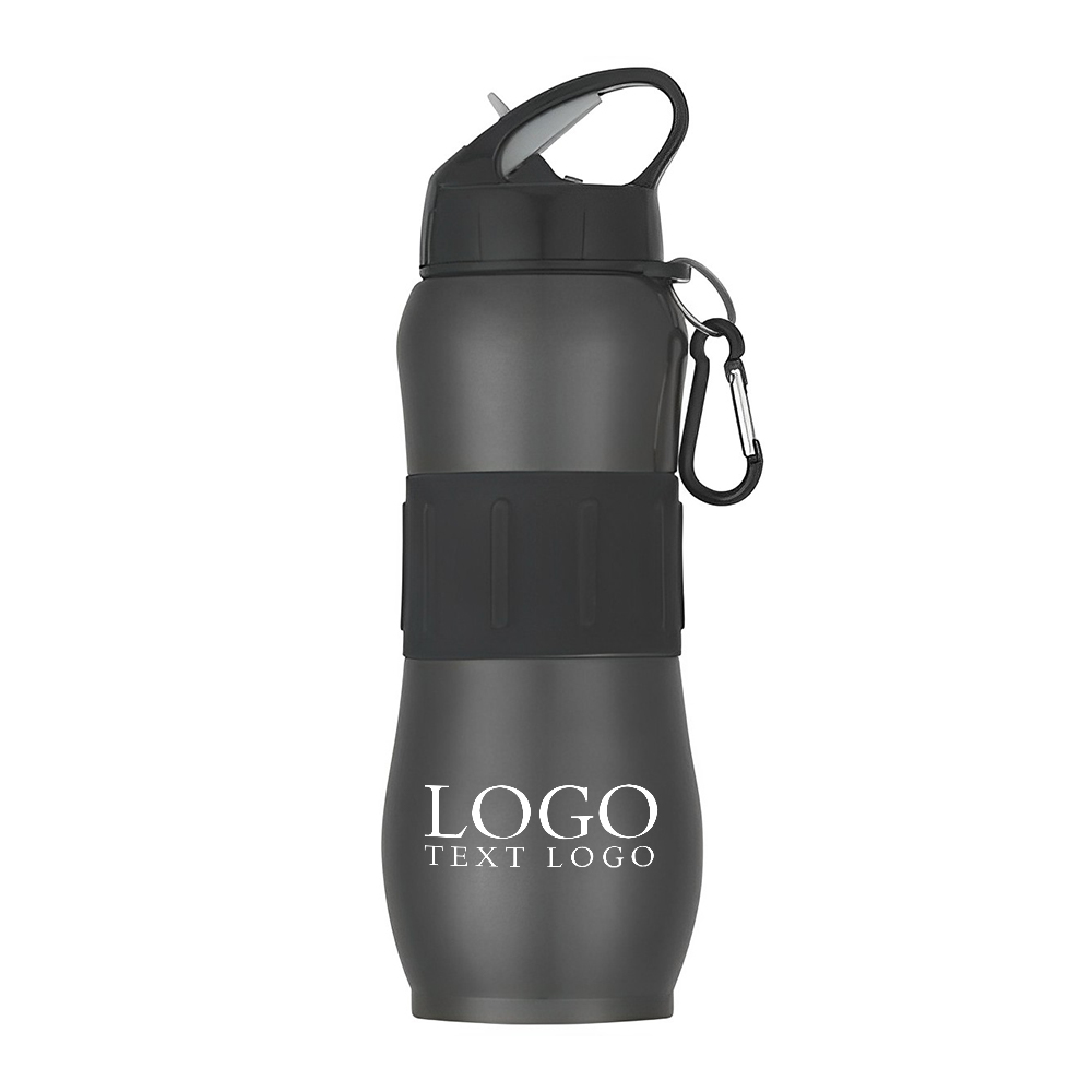 Advertising 28 Oz Stainless Steel Sport Grip Bottle Charcoal With Logo