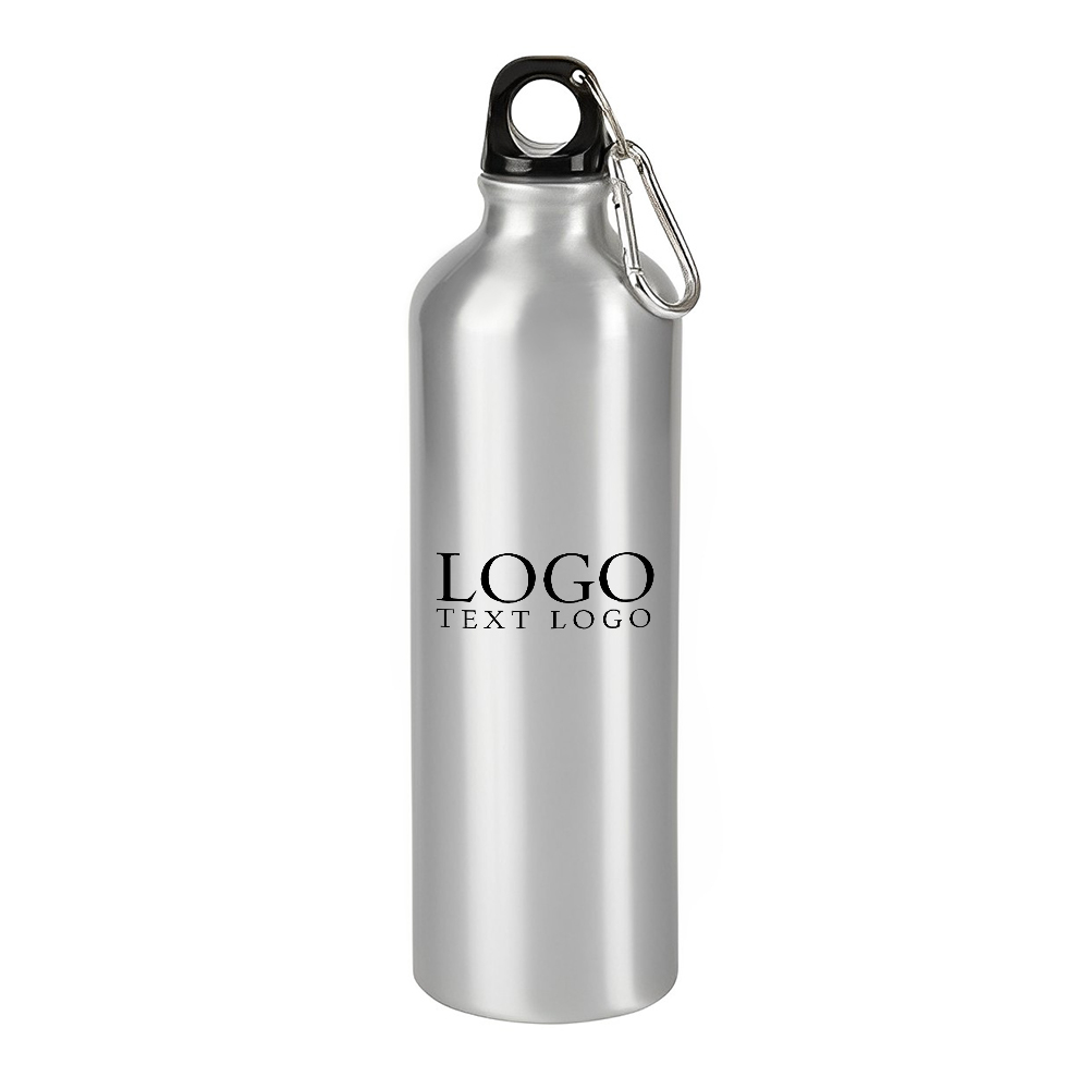 Advertising 25 oz Aluminum Alpine Bottle Silver With Logo
