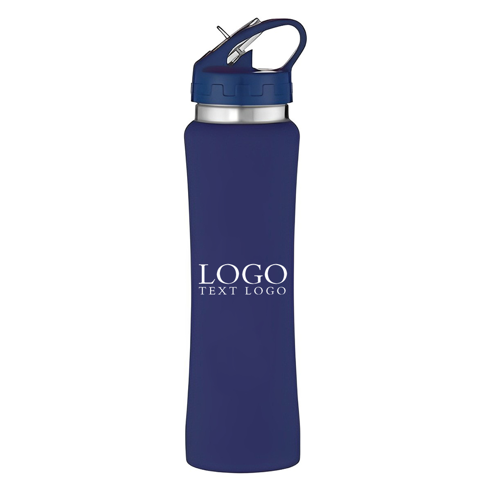 Advertising 25 Oz Hampton Stainless Steel Bottle Navy Blue With Logo