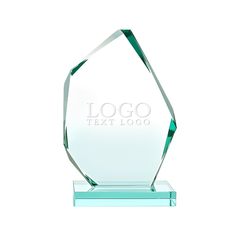 Engraved Jade Glass Trophy With Logo Engraved Jade Glass Trophy With Logo