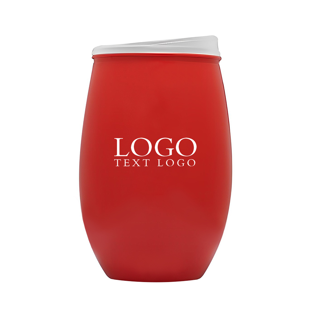 Marketing 16 oz Tumbler Stemless Wine Glasses Red With Logo