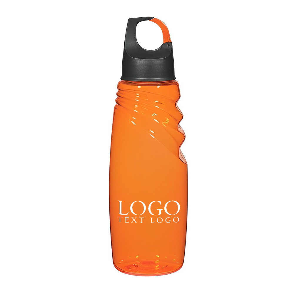 Advertising 24 Oz Crest Carabiner Sports Bottle Orange With Logo