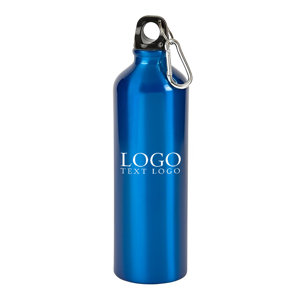 Advertising 25 oz Aluminum Alpine Bottle Blue With Logo