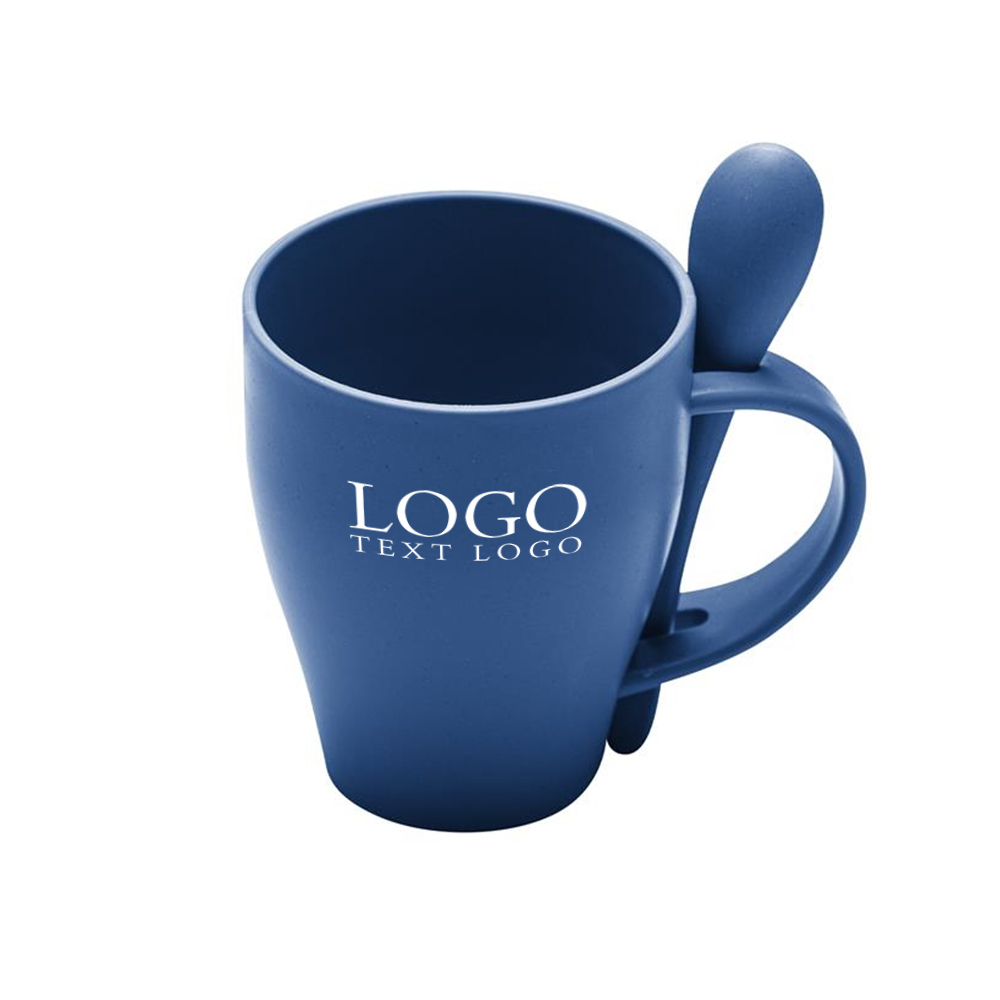12 Oz Harvest Spooner Mug Blue With Logo