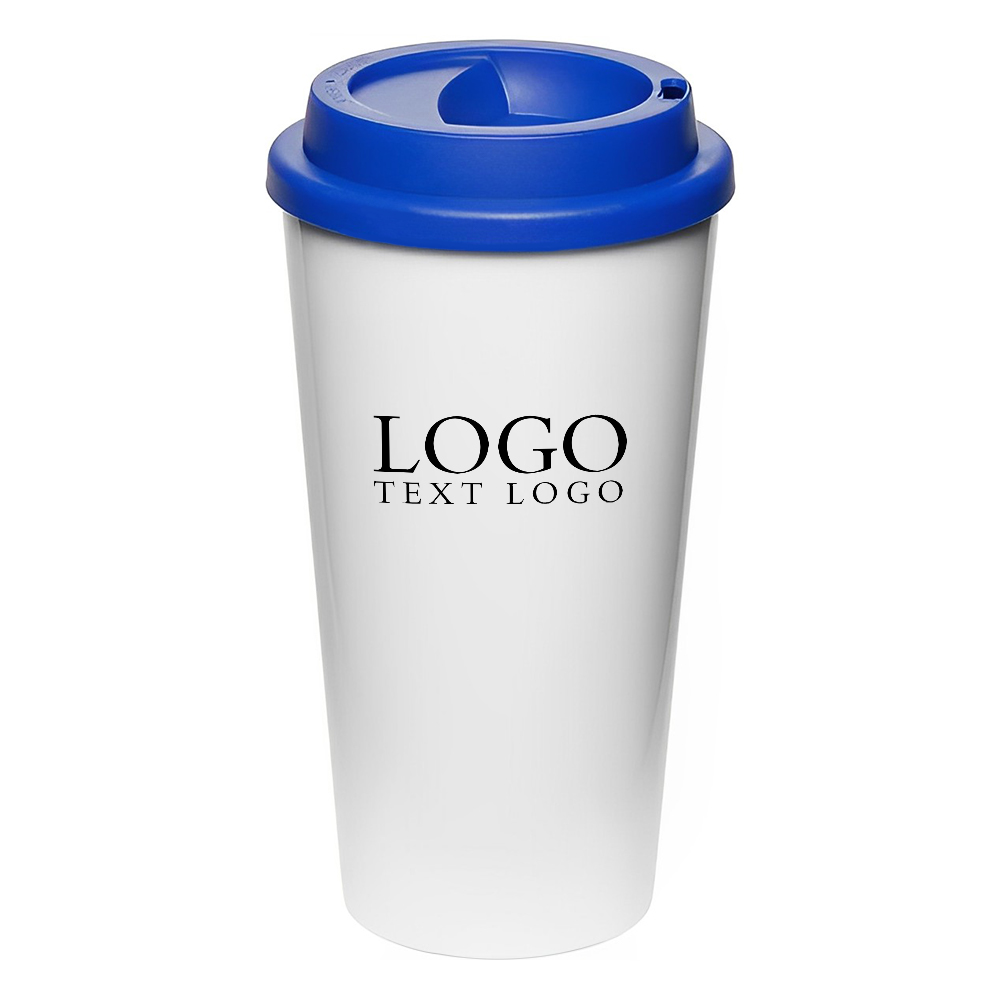 Advertising 16 oz 2GoCup Custom Plastic Tumbler Blue With Logo