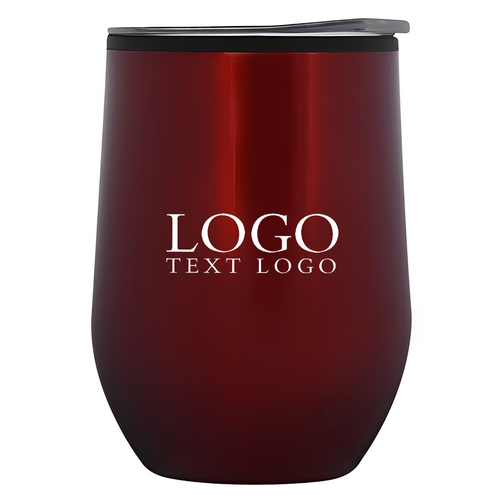 12 Oz Custom BPA-Free Napa Wine Glass Red With Logo