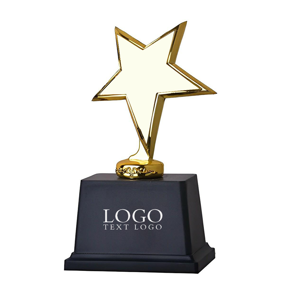 Gold Star Award Trophy Gold With Logo