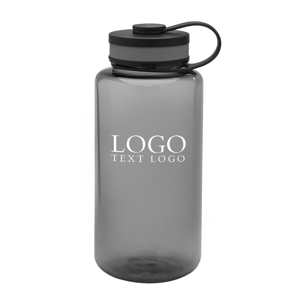 Advertising 38 oz Wide Mouth Water Bottles Smoke With Logo