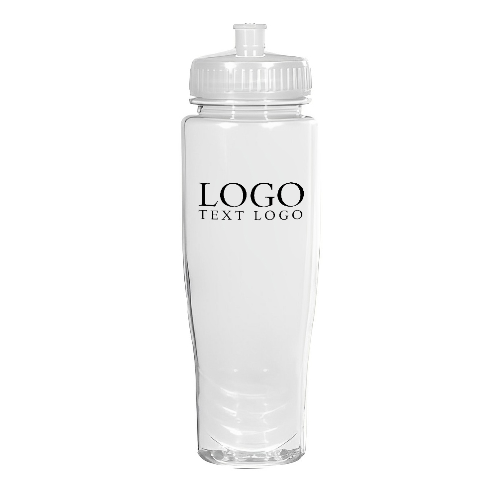 Advertising 28 Oz Poly-Clean_Plastic Bottle Translucent Clear With Logo