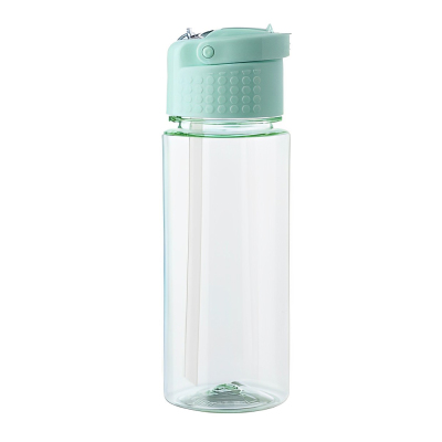 Advertising 18 Oz Transparent Plastic Water Bottle W/ Carrying Handle