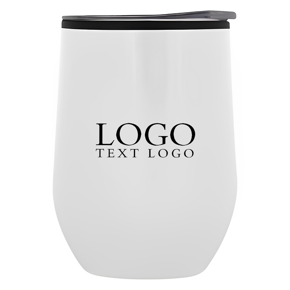 12 Oz Custom BPA-Free Napa Wine Glass White With Logo