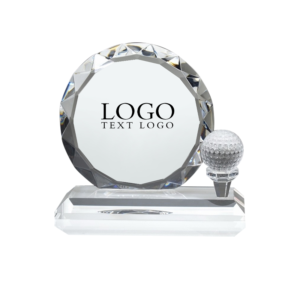 Crystal Golf Award On Clear Base With Logo Crystal Golf Award On Clear Base With Logo