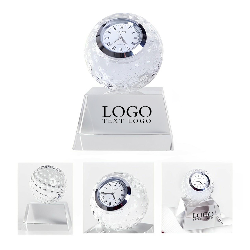 Crystal Golf Clock Trophy Free Shipping