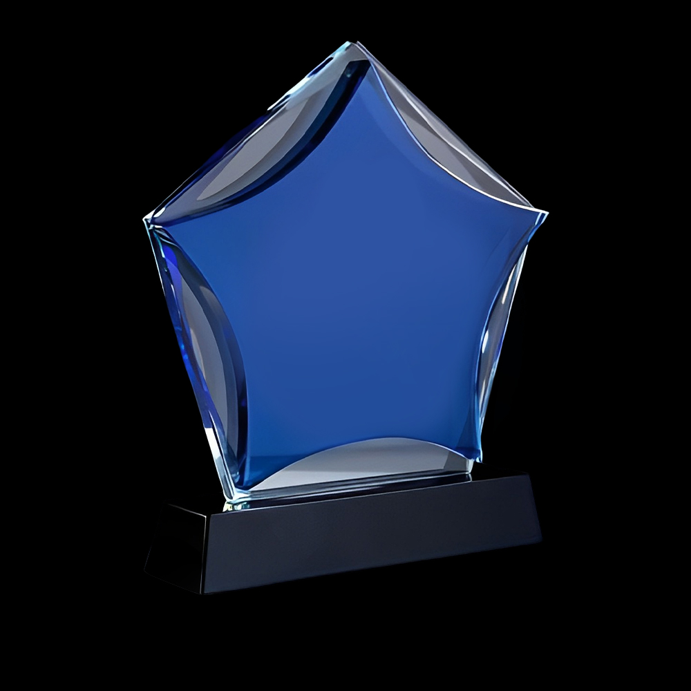 Etched Crystal Trophy Award