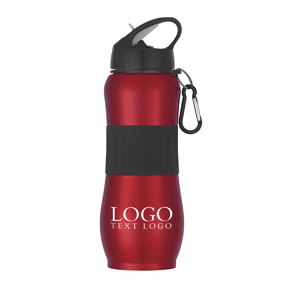 Advertising 28 Oz Stainless Steel Sport Grip Bottle Red With Logo