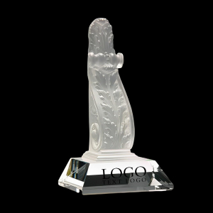 Pate De Verre Crystal Glass Bookend Award With Custom Name