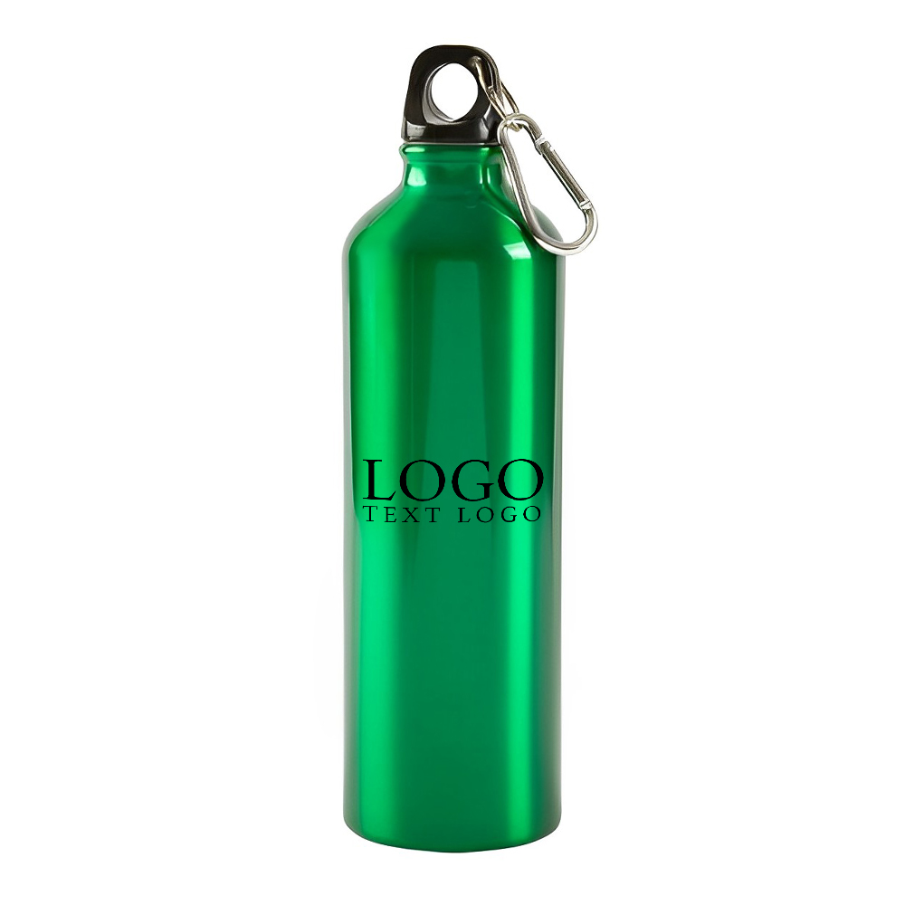 Advertising 25 oz Aluminum Alpine Bottle Green With Logo
