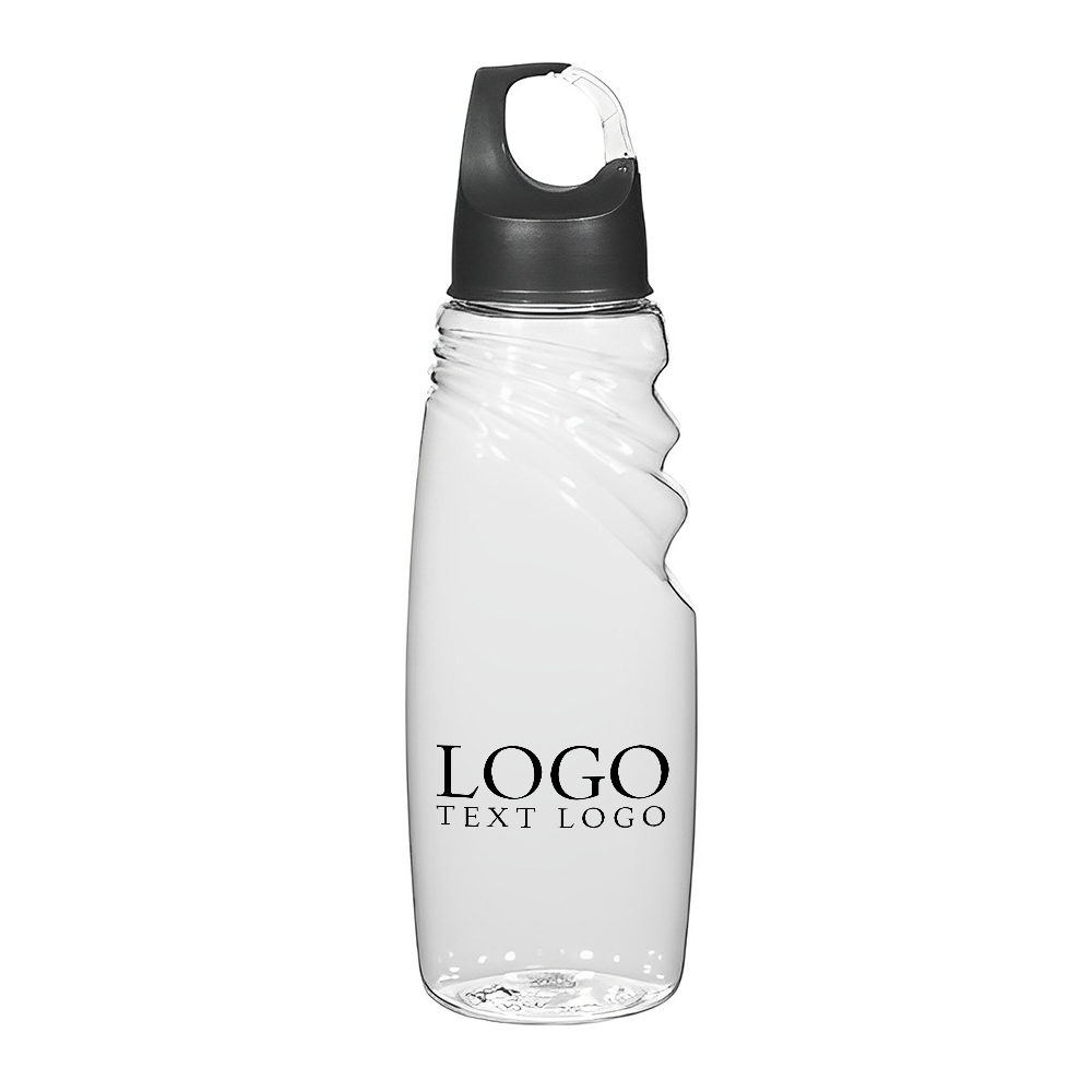 Advertising 24 Oz Crest Carabiner Sports Bottle Clear With Logo