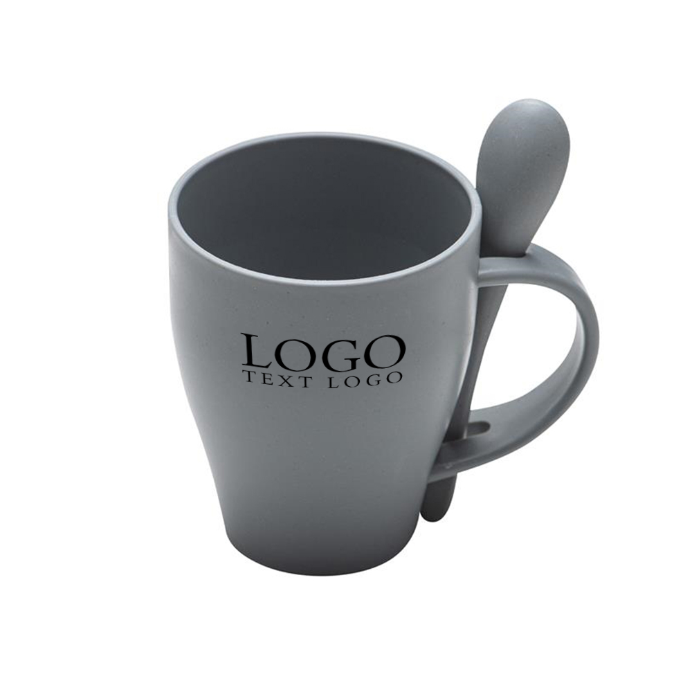 12 Oz  Harvest Spooner Mug Gray With Logo