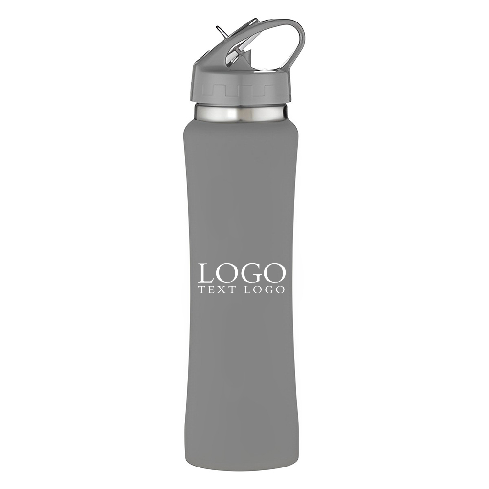 Advertising 25 Oz Hampton Stainless Steel Bottle Gray With Logo