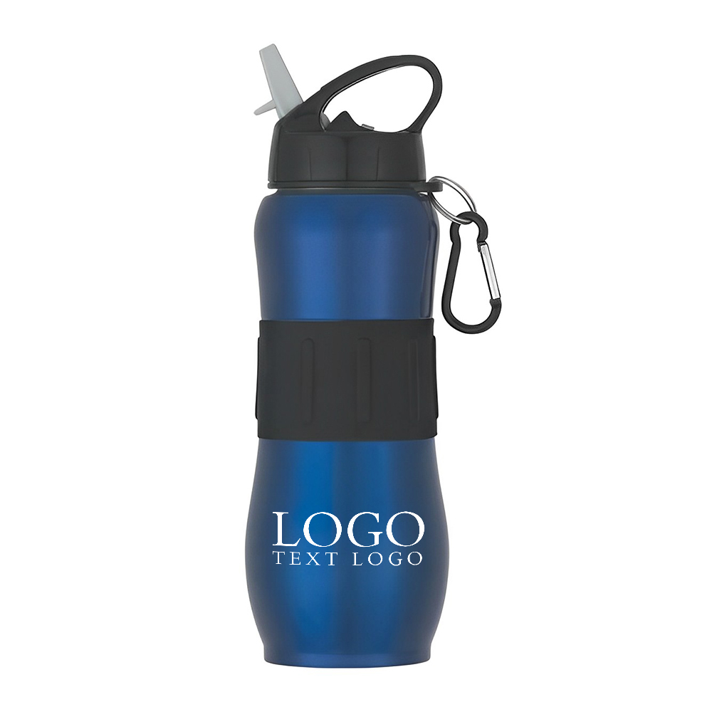 Advertising 28 Oz Stainless Steel Sport Grip Bottle Blue With Logo