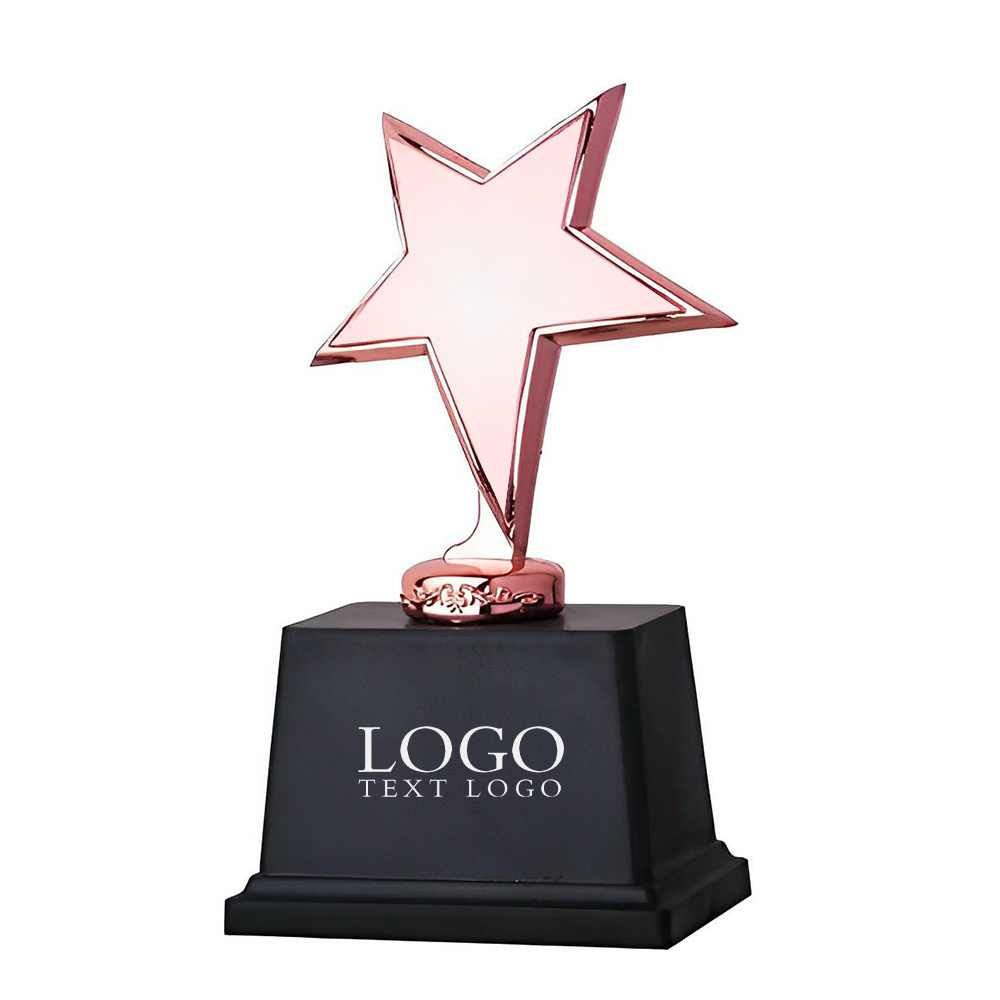 Gold Star Award Trophy Copper With Logo
