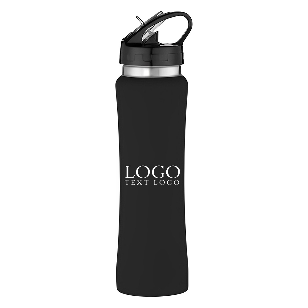 Advertising 25 Oz Hampton Stainless Steel Bottle Black With Logo