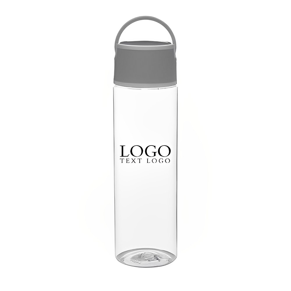 23 oz Chenab Tritan Plastic Water Bottle Gray With Logo