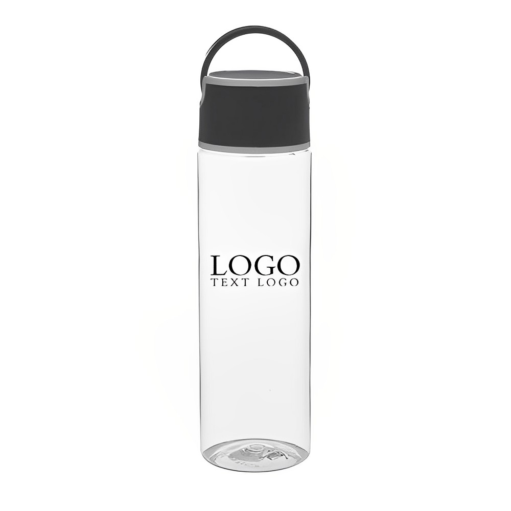 23 oz Chenab Tritan Plastic Water Bottle Black With Logo