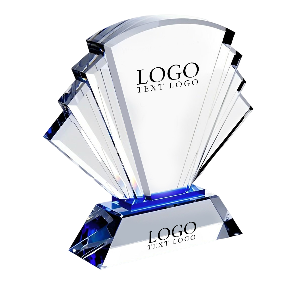 Optical Crystal Prosperity Award With Logo