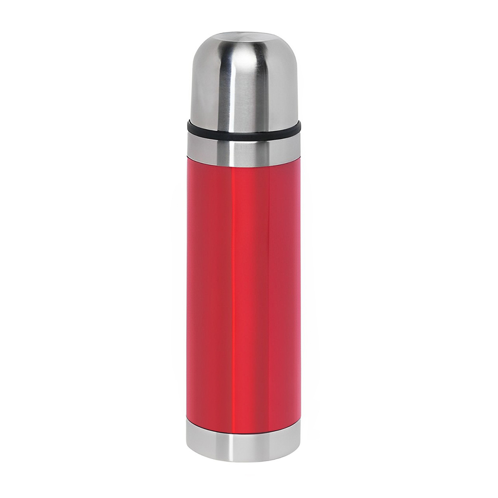 Branded 16 Oz Stainless Steel Thermos Translucent Red