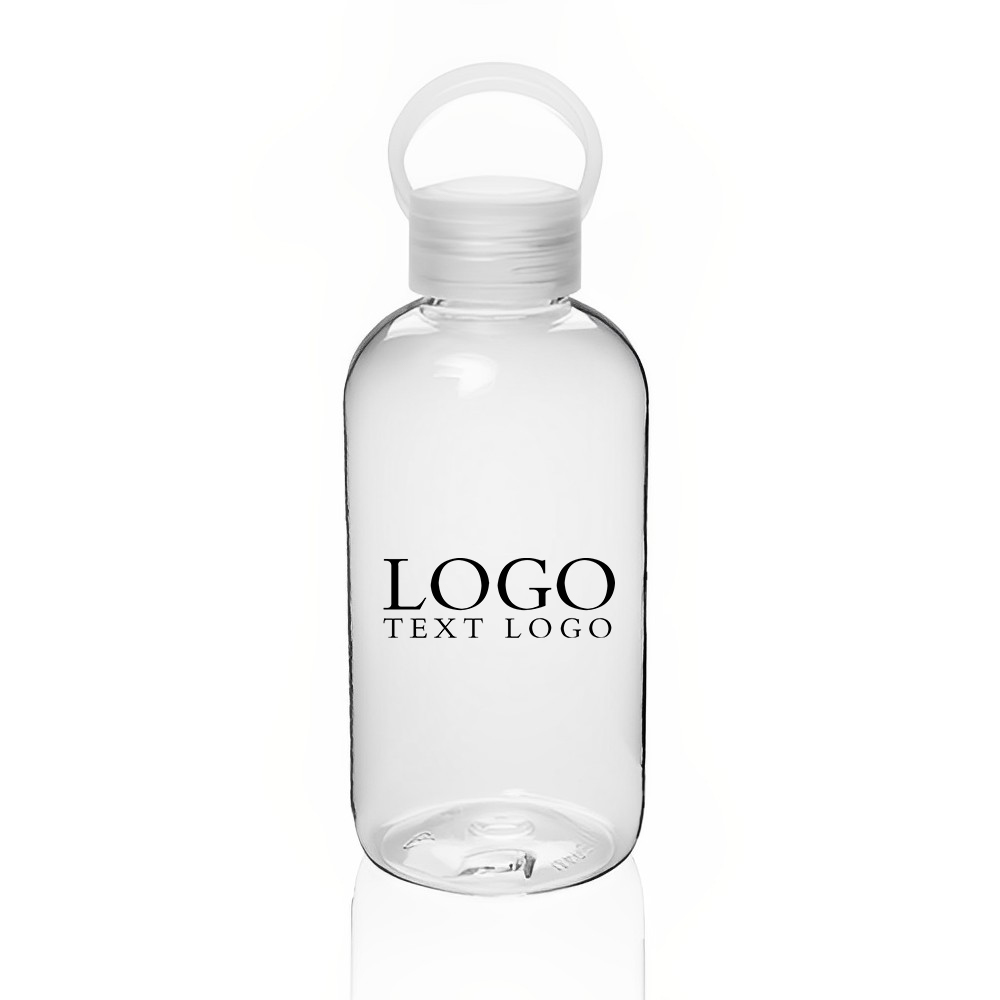 20 oz Water Bottles with Handle Clear With Logo