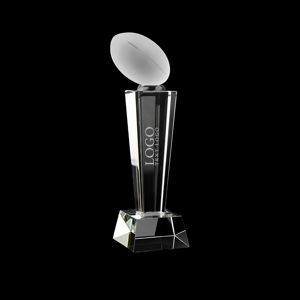 Custom Crystal Rugby Trophy Logo Custom Crystal Rugby Trophy Logo