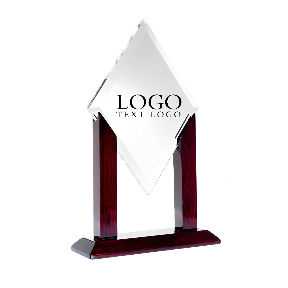 Crystal Alpha Diamond Award With Logo