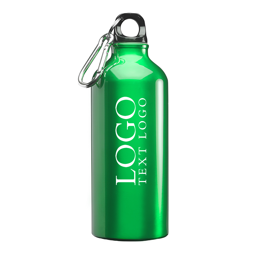Green  20 oz Aluminum Water Bottles With Logo