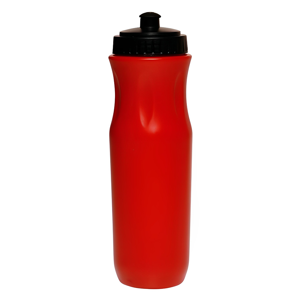 26 oz Plastic Sports Bottles with Push Top Red