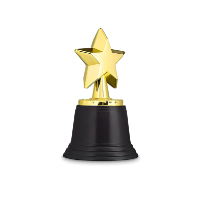 4.5" Plastic Gold Star Award Trophies