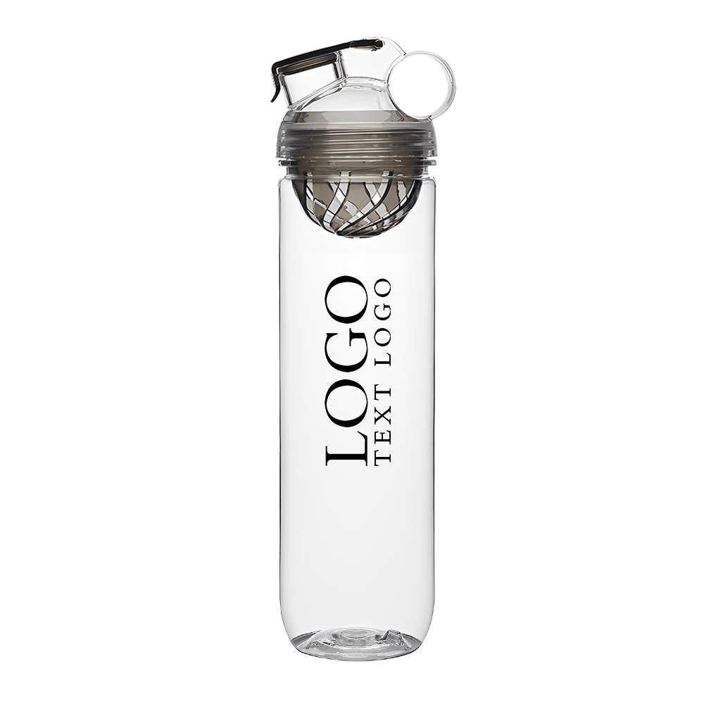 Gray 27 oz Custom Gridiron Infuser Water Bottle With Logo