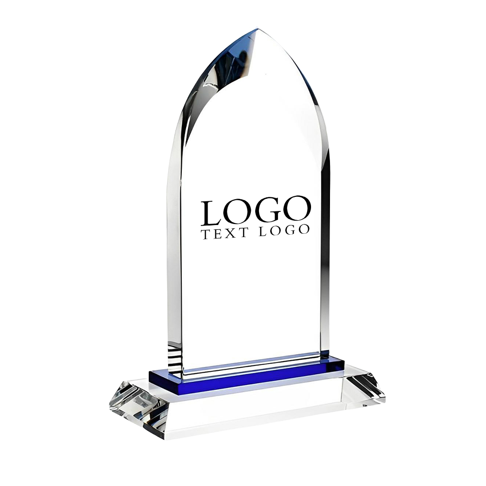 Crystal Blue Dignity Award With Logo