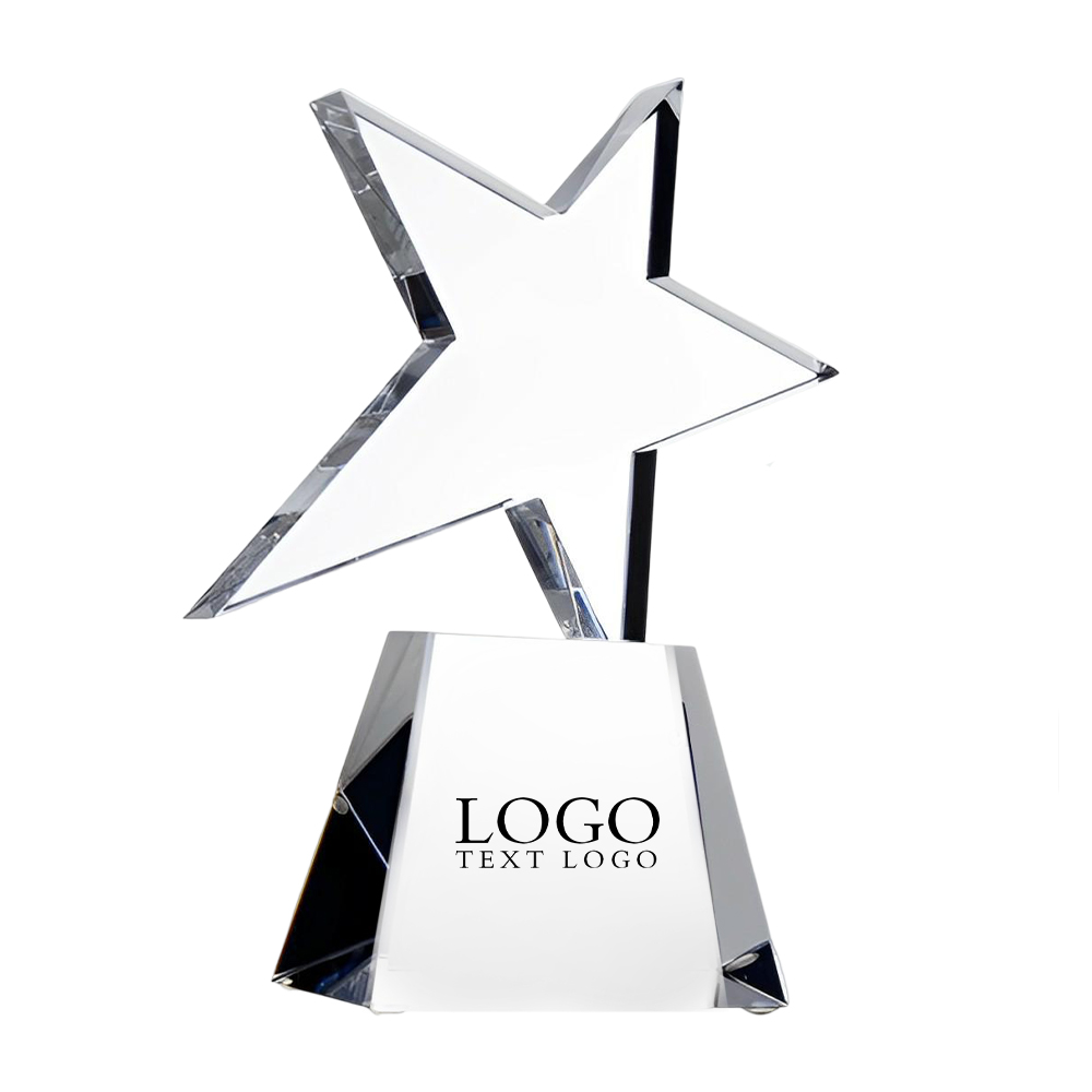 Optic Crystal Meteor Star Award With Logo