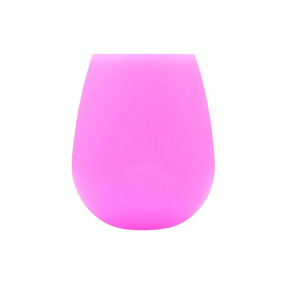 Pink 12 oz Silicone Wine Cup