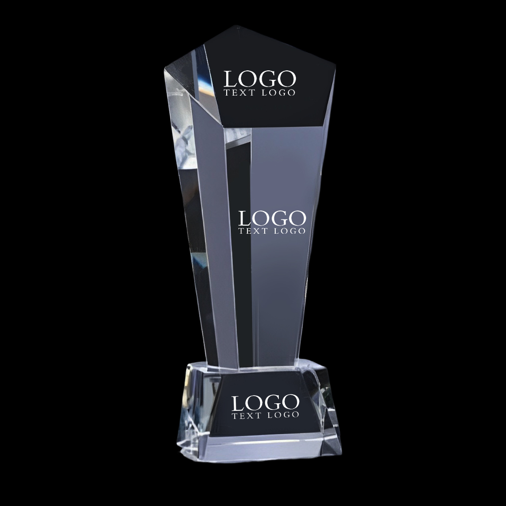 Crystal Vision Award With Logo