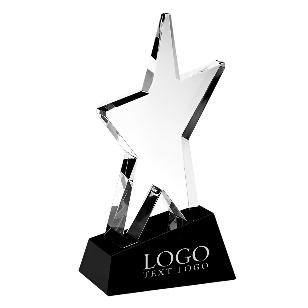 Superstar Optical Crystal Award With Logo