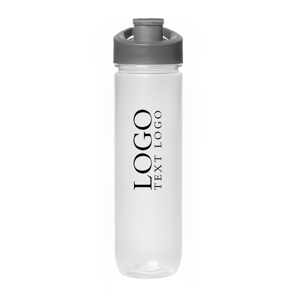 Clear 28 oz Custom Clear Plastic Sports Bottles With Logo