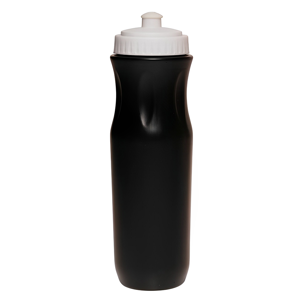 26 oz Plastic Sports Bottles with Push Top Black