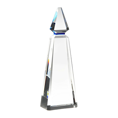 Customized Blue Phineal Crystal Award