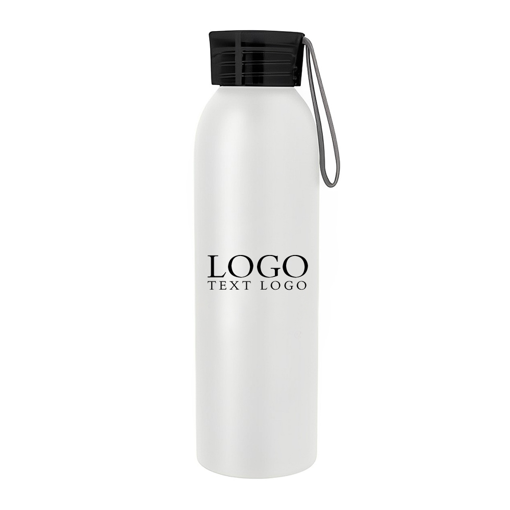 Marketing 22 Oz Darby Aluminum Bottle White With Logo