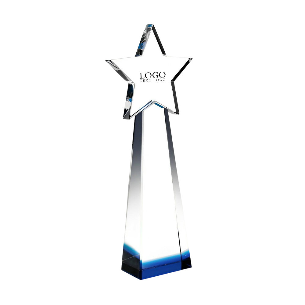 Blue Star Goddess Tower Award With Logo Blue Star Goddess Tower Award With Logo