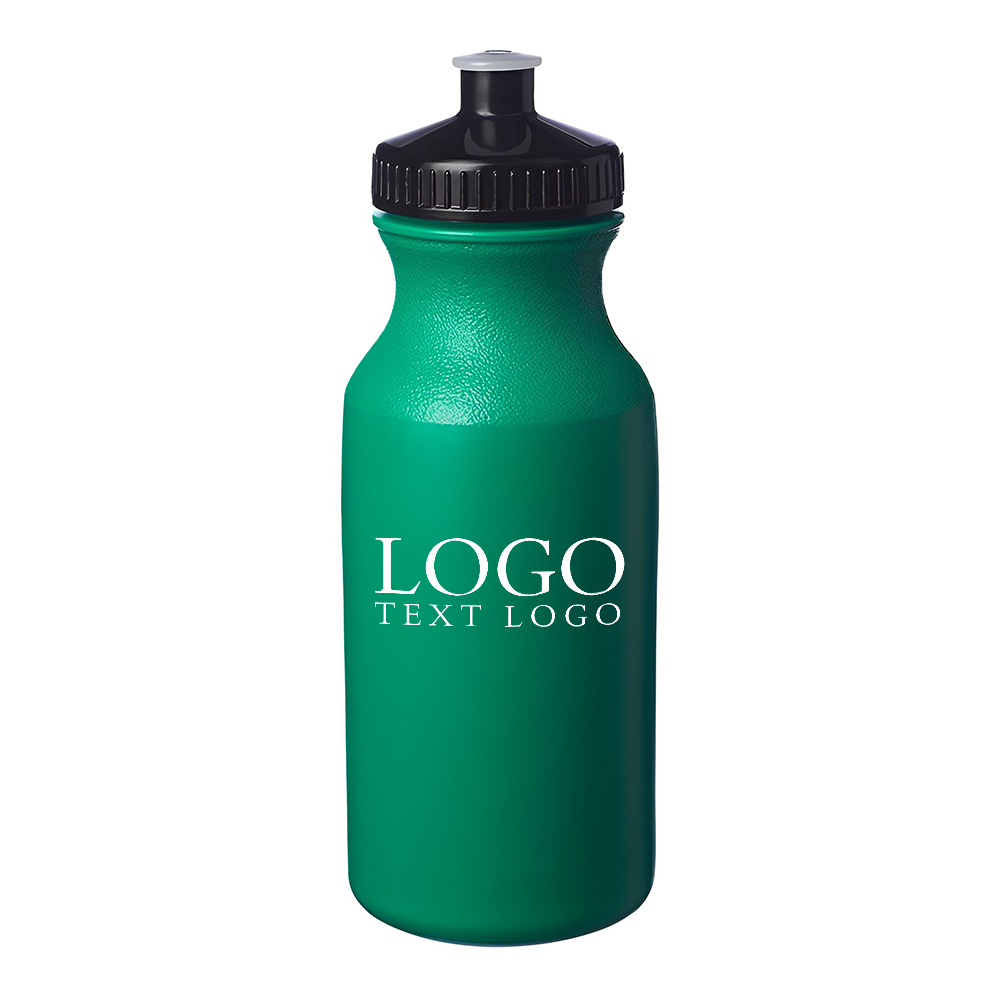Kelly Green 20 oz Promotional Plastic Water Bottles With Logo